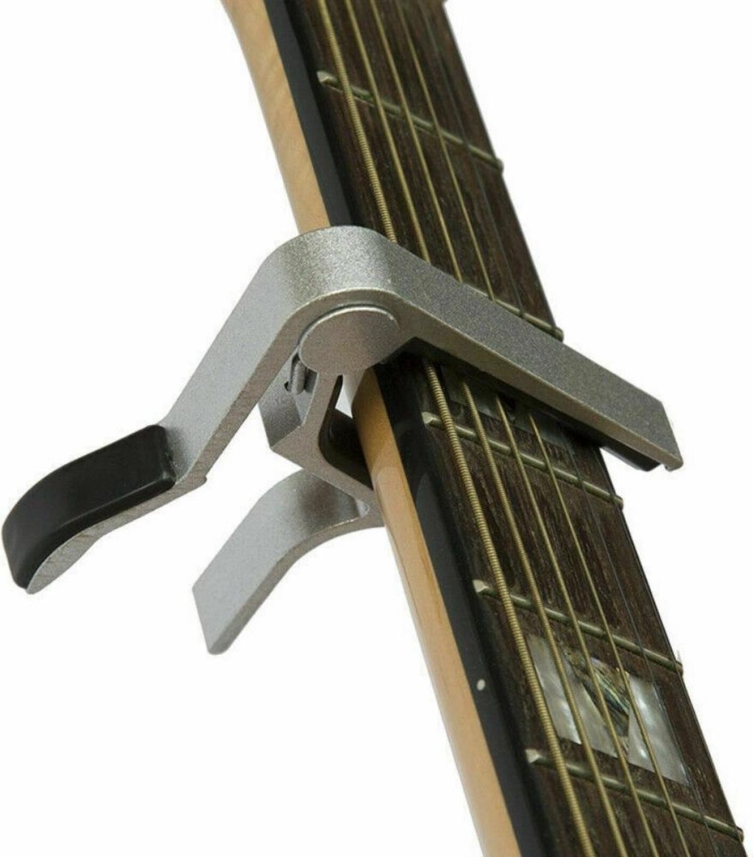 Deniseonuk Portable Taille en Alliage Daluminium Guitare Tuner Pince Professionnel Clé Déclencheur Capo pour Acoustique Électrique Instruments de Musique