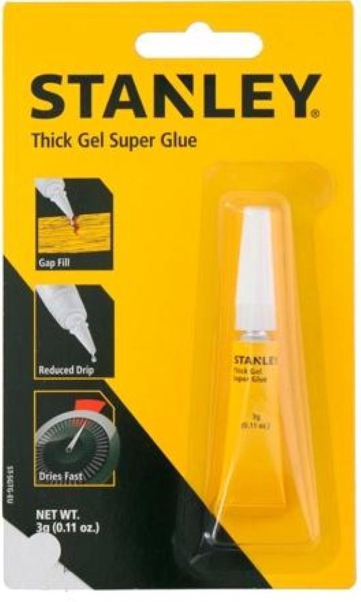 STANLEY Thick Gel Super Glue - Secondelijm - Lijm