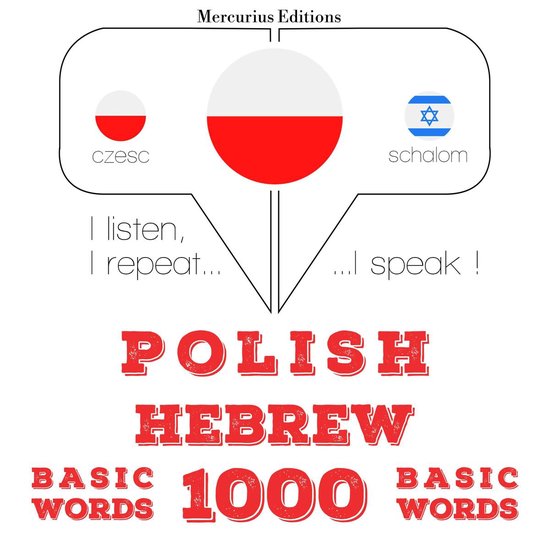 Polski - hebrajskie: 1000 podstawowych słów - cover