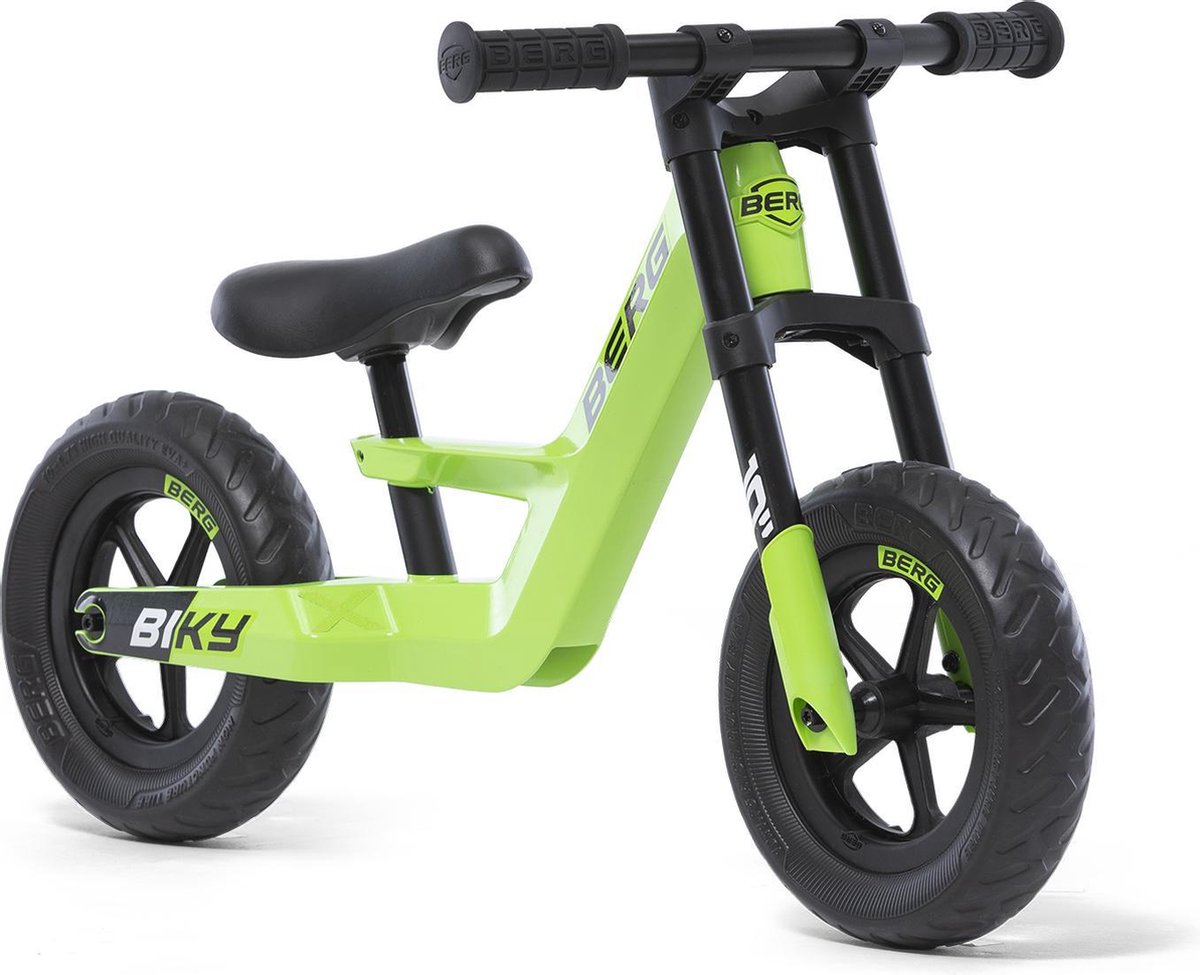 BERG Biky Mini Loopfiets - Groen - Lichtgewicht frame van magnesium - 2 tot 5 jaar