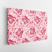 Summer blossoming peony, flower collage background, pastel and soft card - Modern Art Canvas - Horizontal - 581165686 - 80*60 Horizontal
