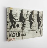 Symbolic image of a sports bike in the style of graffiti  - Modern Art Canvas  - Horizontal - 688136788 - 40*30 Horizontal