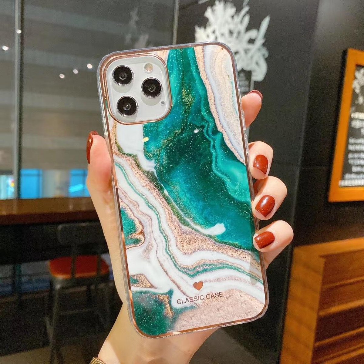 iPhone 12 Mini - Ocean Marble Mix cover / case / hoesje