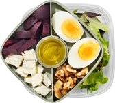 Boîte à salade Lock & Lock | Boîte à lunch à emporter - 950 ml - Avec séparateurs - Vert