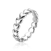 ZINZI bague en argent coeurs autour de ZIR1798