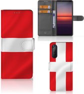 Coque Téléphone Sony Xperia 5II Magnétique Etui Housse pour Drapeau Danois