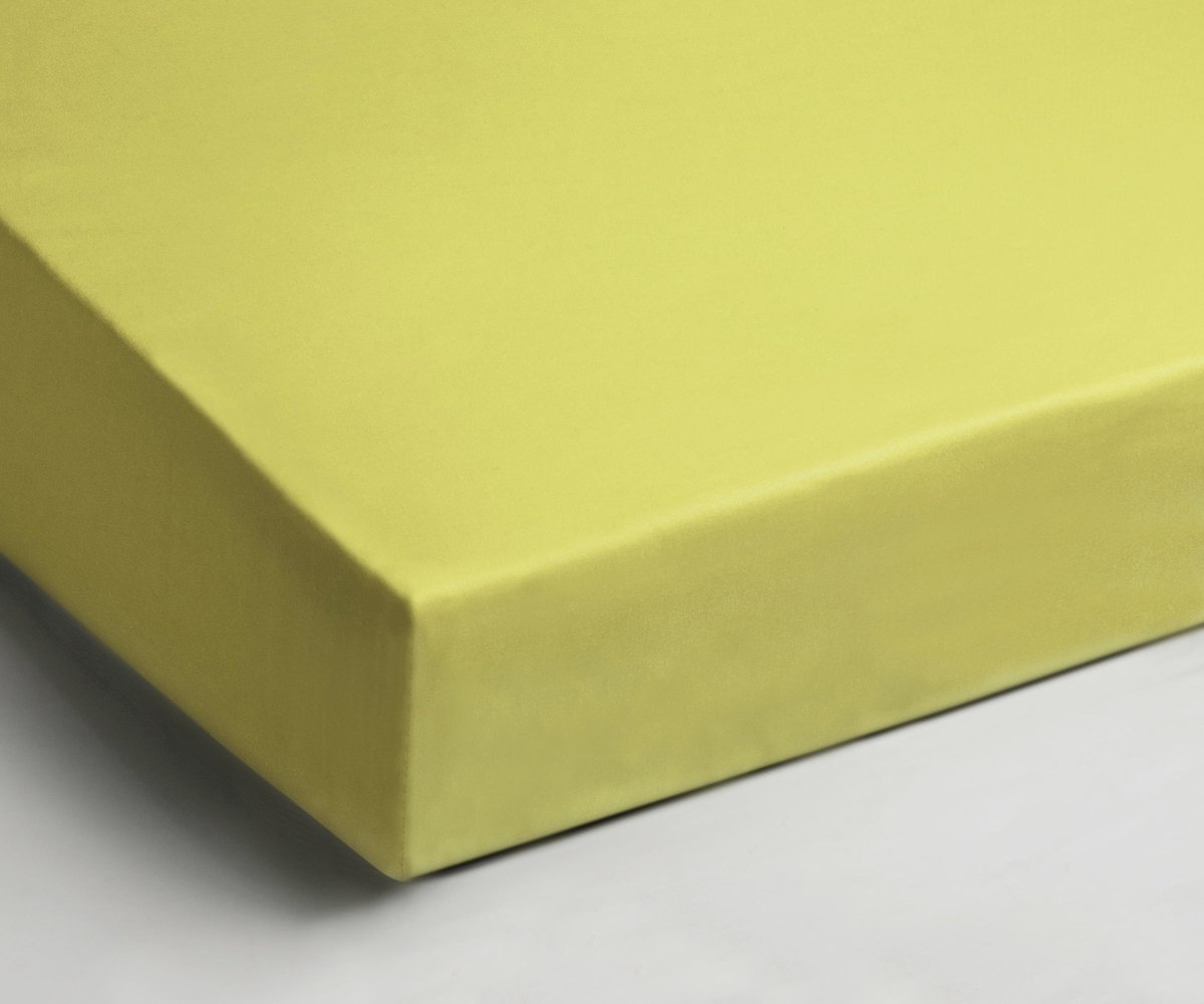 Day Dream hoeslaken - strijkvrij - katoen - 180 x 200 - Lime