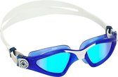 Aquasphere Kayenne - Zwembril - Volwassenen - Blue Titanium Mirrored Lens - Blauw/Wit