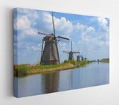Onlinecanvas - Schilderij - Old Windmill. Kinderdijk Windmill Park. Netherlands Art Horizontal Horizontal - Multicolor - 75 X 115 Cm