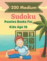 200 Medium Sudoku Puzzles Books For Kids Age 10