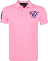 Superdry - Heren Polo - Superstate - Neon Roze