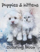 Puppies and Kittens Coloring Book
