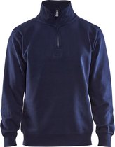Blaklader Sweatshirt Jersey 1/2 rits 3365-1048 - Marineblauw - XS