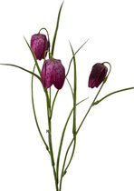 Viv! Home Luxuries Fritillaria - Kievitsbloem - zijden bloem - paars - 2 stuks - topkwaliteit