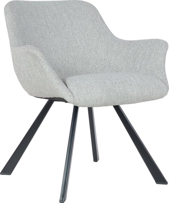 Stoel Alan grijs - Stof relaxstoel - fauteuil - eetkamerstoel | bol.com
