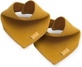Jollein | Bib bandana Brick velvet mustard | bandana | velvet mustard | jollein slab