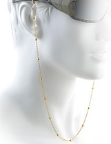 Luxe Metalen Brillenkoord Goud Gold Beads Luxe Zonnebrilkoord Metaal Zonnebril Bril Koord Koordje