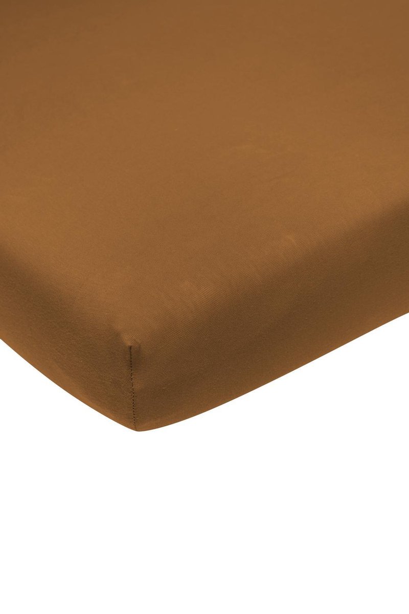 Meyco Home Uni hoeslaken eenpersoonsbed - camel - 80x210/220cm