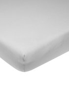 Meyco Home Uni hoeslaken eenpersoonsbed - light grey - 80x210/220cm
