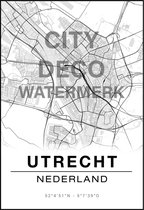 POSTER - PLATTEGROND UTRECHT A4