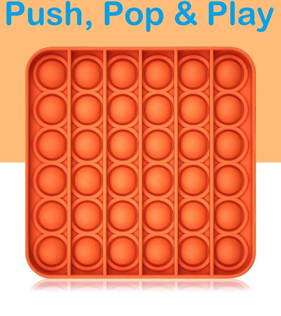 POP IT® Fidget Toys - Pop It - Pop It Fidget Toy - Vierkant - Oranje - Speelgoed