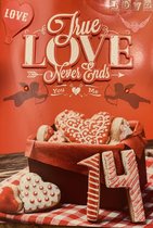 Maxi XXL valentijnskaart 3d - True love never ends 14 |  valentijn cadeautje voor haar
