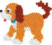 Hama midi strijkkralen vormpje GROTE HOND (Sint-Bernard hond), figuur / grondplaat voor normale strijkparels (strijkkralenbordje / legbordje dier, cadeau idee)