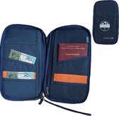 Reismonkey Reisportemonnee - Paspoorthouder - Travel Wallet - Paspoorthoesje - Voor Dames/Heren - Portemonnee voor op reis - Blauw - Reiscadeau - Cadeau voor een reiziger