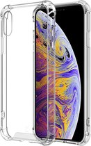 Hoesje geschikt voor iPhone XS Max - Anti Shock Proof Siliconen Back Cover Case Hoes Transparant