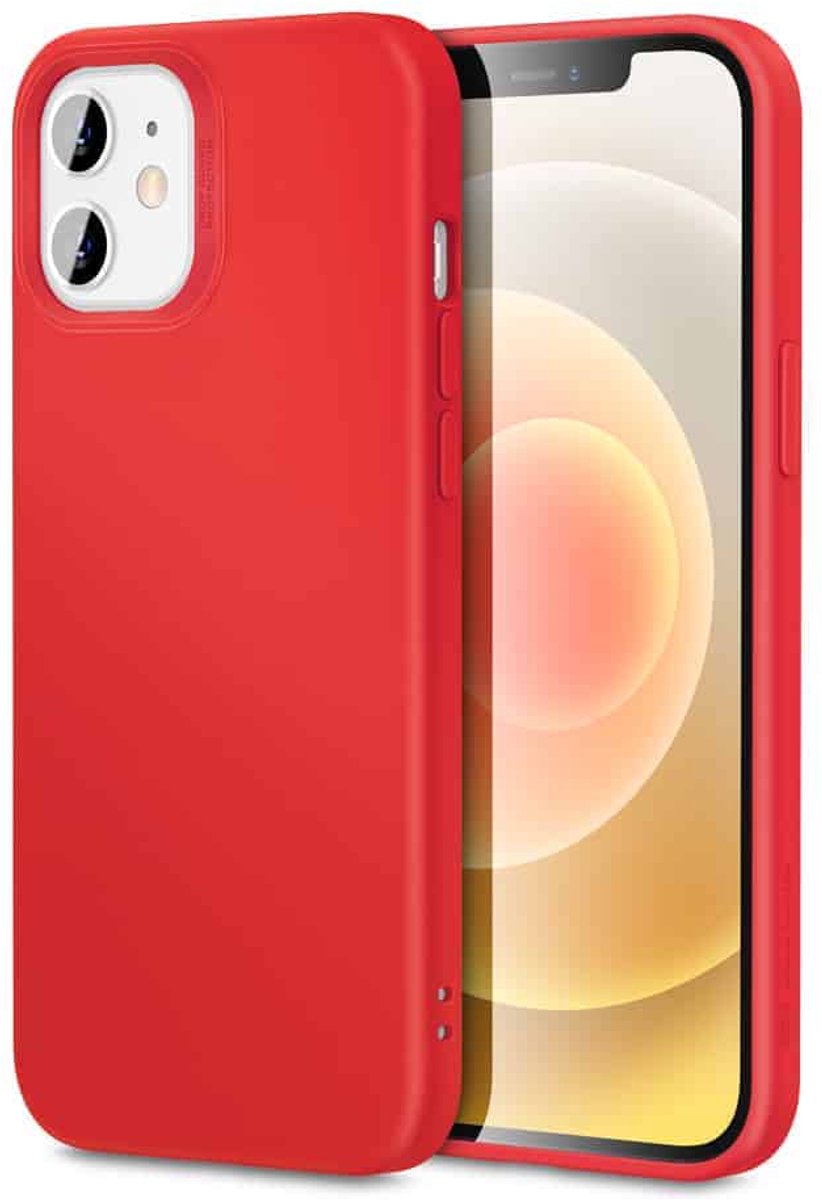ESR Cloud Siliconen Backcase hoesje iPhone 12 Mini Rood