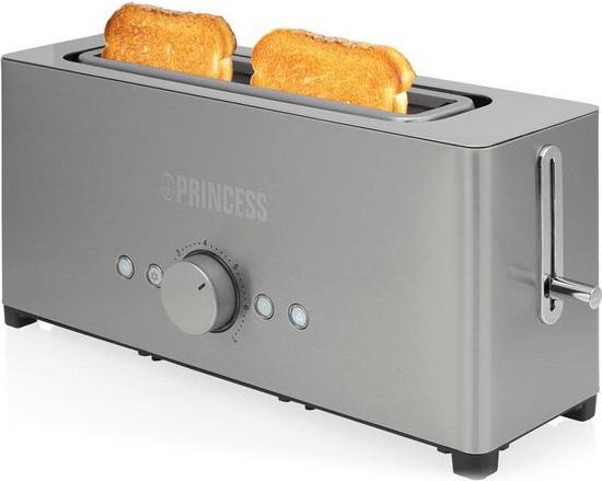 Bosch Designline Broodrooster, TAT4P420, gelijkmatig brood roosteren, ontdooien en opwarmen, RVS