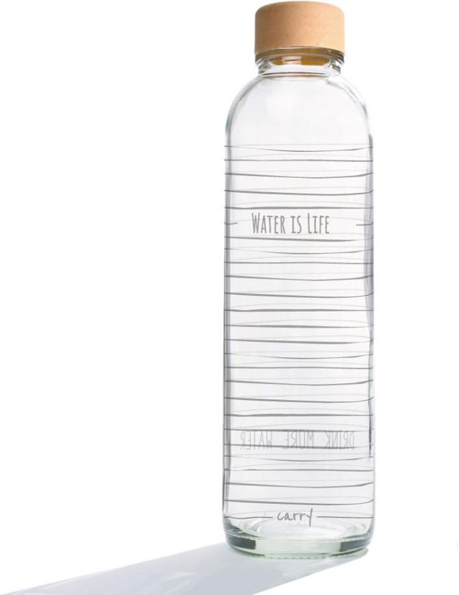 Carry Bottles drinkfles Water is Life 700 ml glas