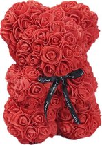 Rode Rozen Beer  - 25 cm - Vriendin | Liefde | Cadeau voor haar- Inclusief Luxe Giftbox