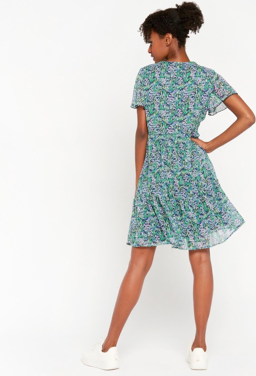 Mode Jurken Babydoll-jurken Only Babydoll-jurk leigrijs bloemenprint Plastic elementen 