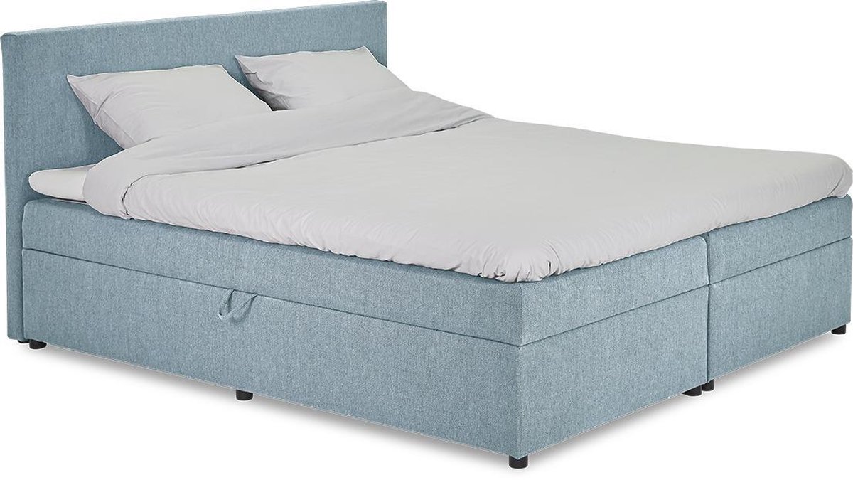 Beddenleeuw Boxspring Bed Lana met Opbergruimte 160x200 Blauw