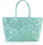 braided shopper-MINTGROEN