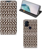Hoesje OnePlus Nord N10 5G Bookcase Aztec Brown