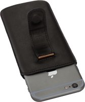 DiLedro - Insteekhoes Echt Leer iPhone 12 (Pro) Etui - Black