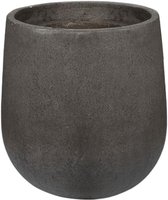 Pot Casual Black M ronde grote bloempot 38x43 cm zwart