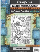 Stamperia Mixed Media Stamp Sir Vagabond Vintage Map (WTKAT15)