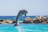 Springende Dolfijn in het Water - Legpuzzel 252 Stukjes | Dolfijn - Springen - Oceaan - Zoogdier