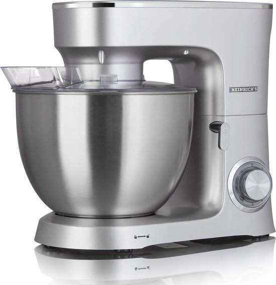 Heinrich´s HKM 8078 - keukenmachine - 1400 Watt - XXL - zilvergrijs.