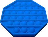 Wooha! Pop it fidget anti-stress toy Pop'n play Tiktok game - achthoek hexagon blauw