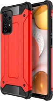Telefoonhoesje geschikt voor Samsung galaxy A52 silicone TPU hybride rood hoesje case
