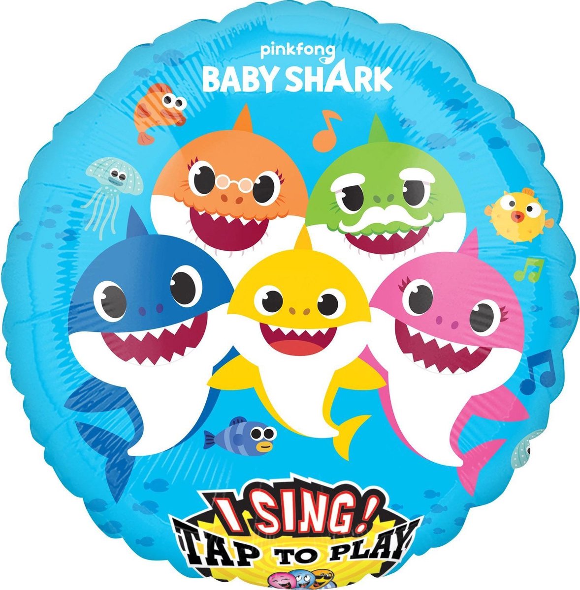 Pinkfong Folieballon Baby Shark 71 Cm Lichtblauw