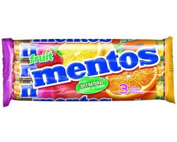 Mentos fruit 25 pack x 3 = 75 stuks