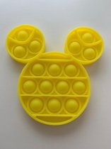 Pop Bubble - Pop it - Fidget toy - Geel - Mickey mouse vorm - Speeltje - Nieuwe pop it - Tiktok