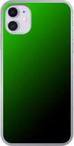 Apple iPhone 11 - Smart cover - Groen Zwart - Transparante zijkanten