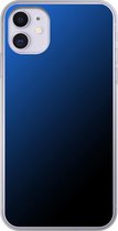 Apple iPhone 11 - Smart cover - Blauw Zwart - Transparante zijkanten