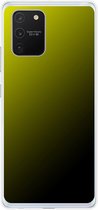 Samsung Galaxy S10 Lite - Smart cover - Geel Zwart - Transparante zijkanten